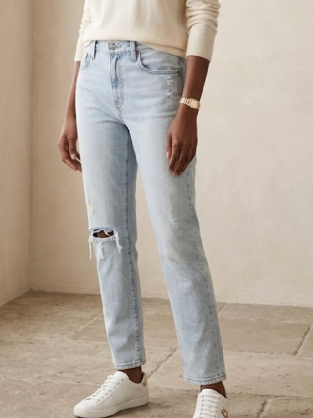 Current Elliott Distressed Cotton Light Wash Straight Denim Jeans SZ 30